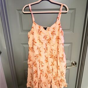 Torrid Peach Floral V-Neck Dress
